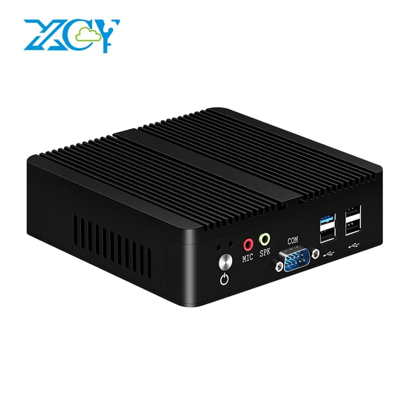 Mini PC Intel Pentium J2900 Quad-core 2x COM RS232 double Gigabit Ethernet intégré sans ventilateur
