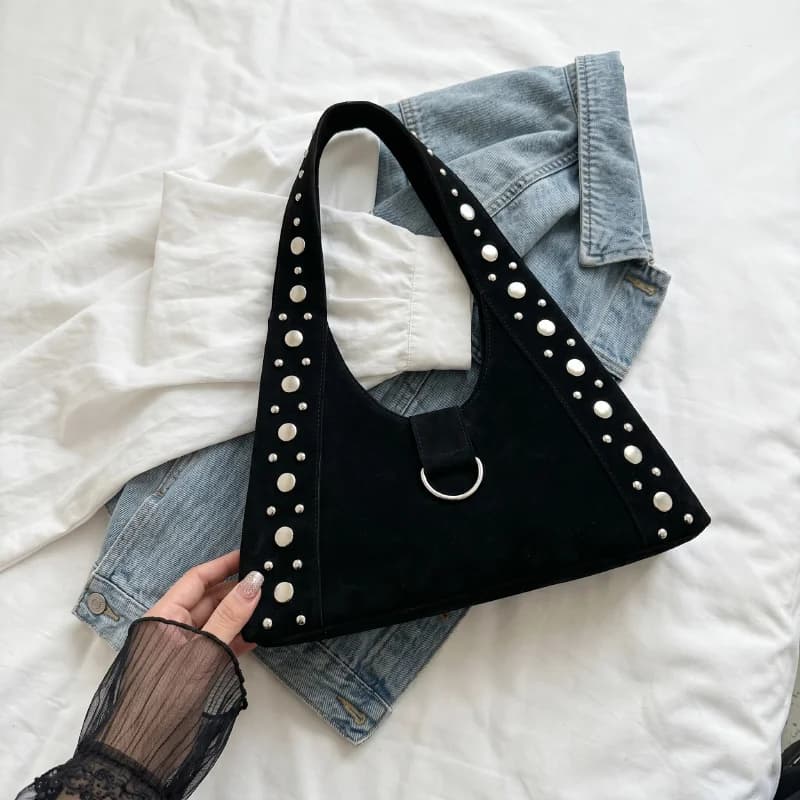 Sac à main vintage en cuir suédé pour femme, sac hobo tendance grande capacité, sac à bandoulière av