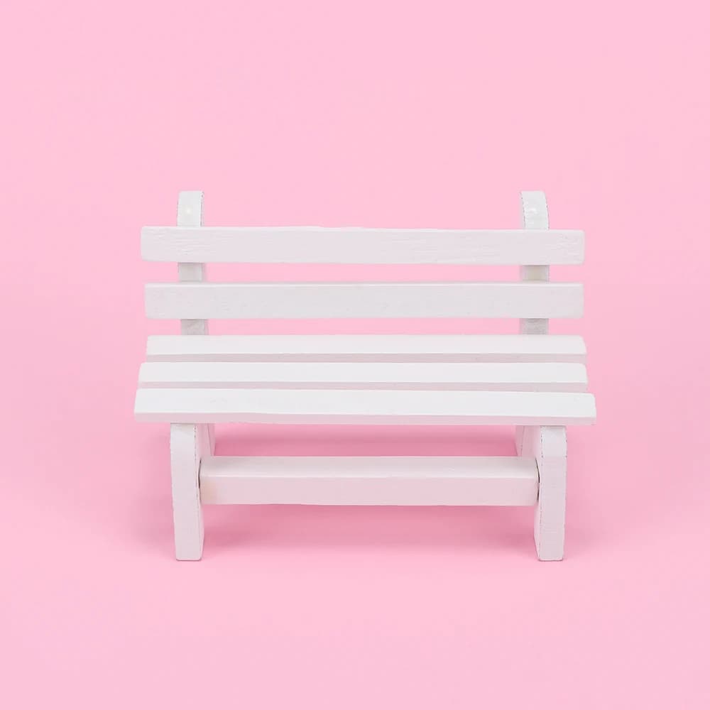 Tabouret en bois, Mini chaise, banc, décoration miniature, artisanat, décoration de jardin, Figurine