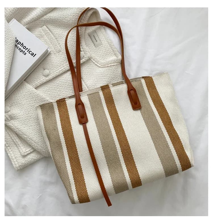 Sac fourre-tout en toile pour femme, sac à main en denim, sac messager décontracté, cuir vintage pol