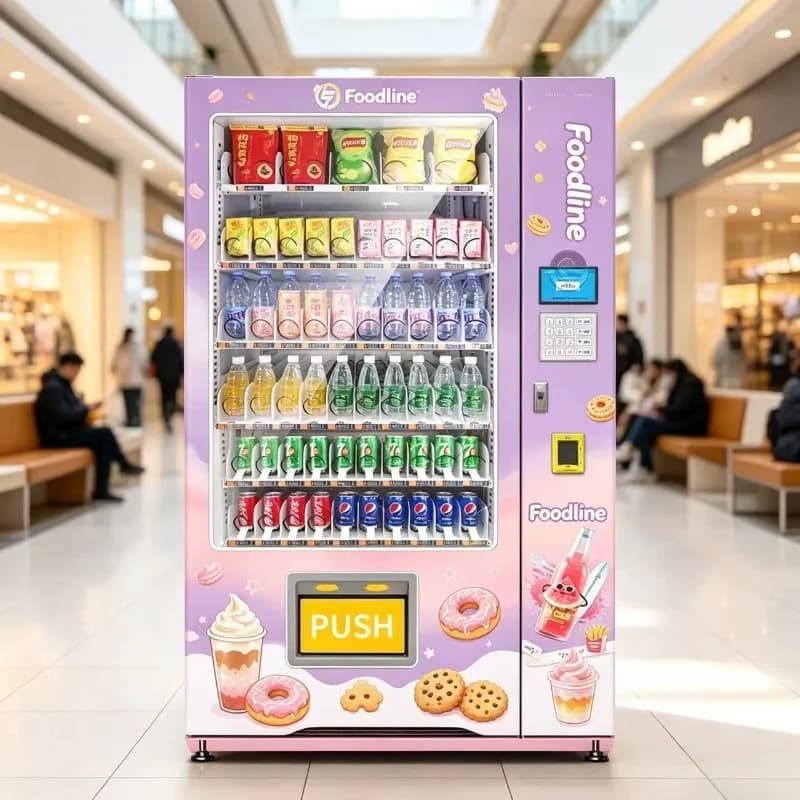 Distributeur automatique miniature personnalisé de snacks, boissons, bonbons, combo automatique pour