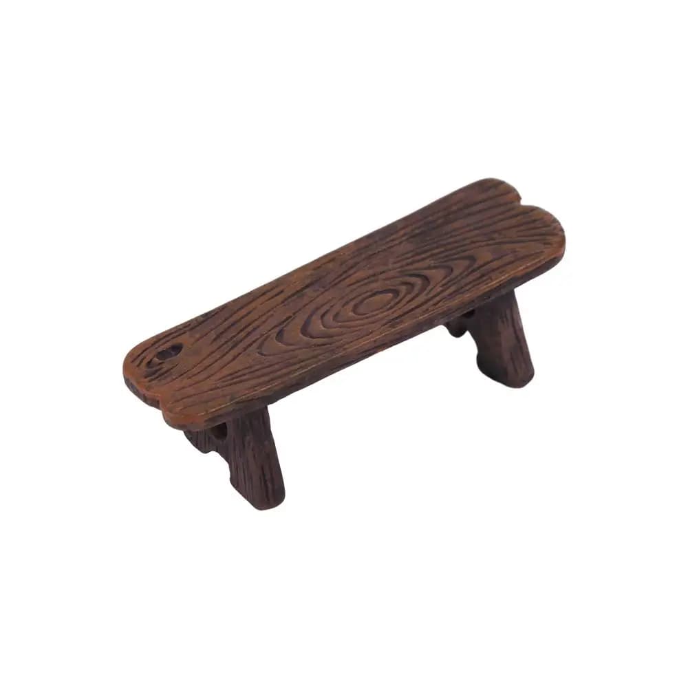 Maison de poupée en bois Miniature banc en bois meubles de poupée Mini maison de poupée chaise en bo