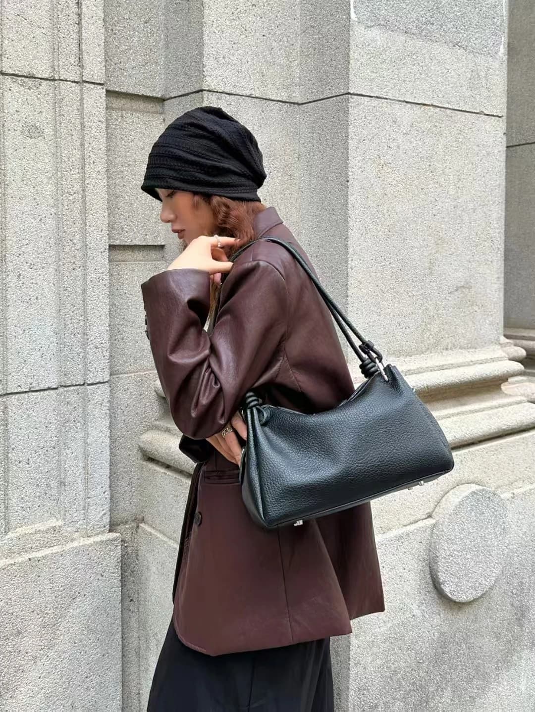 Sacs à main en cuir véritable pour dames, sacs à bandoulière initiés, sac à main ChimPurse, créateur