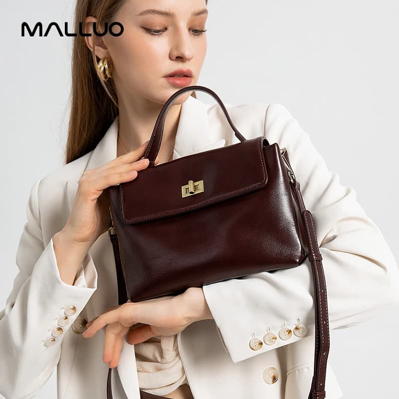 Sac à bandoulière en cuir véritable de vache pour femmes, sacs à main rétro en cuir de vache naturel