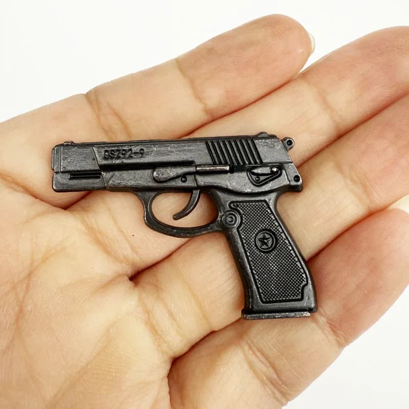 Mini pistolet à pistolet en métal, modèle de jouets, arme de soldat pour maison de poupée, accessoir