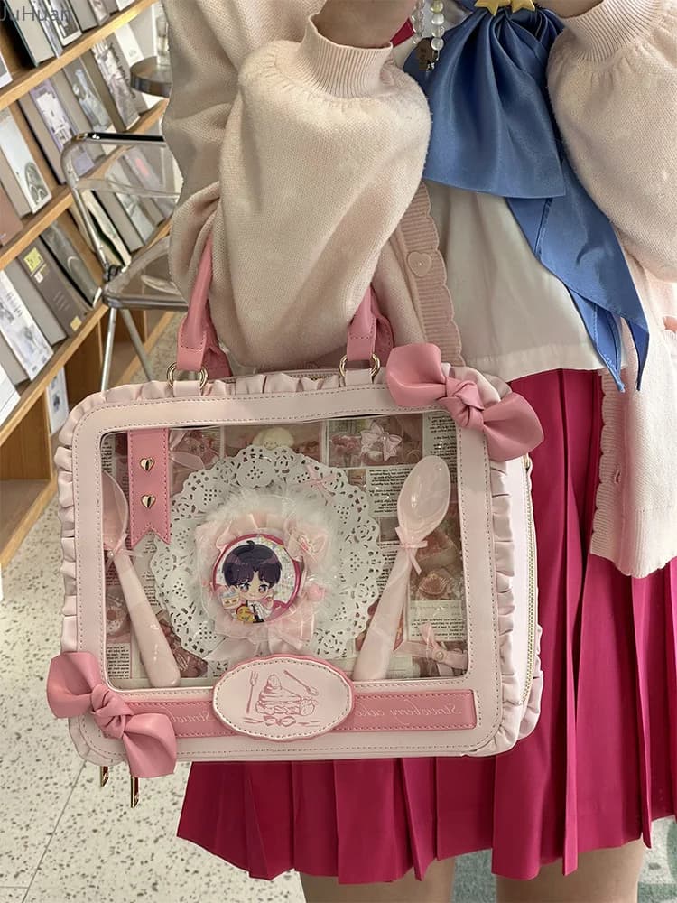 Sac à bandoulière Double épaule bidimensionnel japonais Comic-Con pour femme, sac à bandoulière avec
