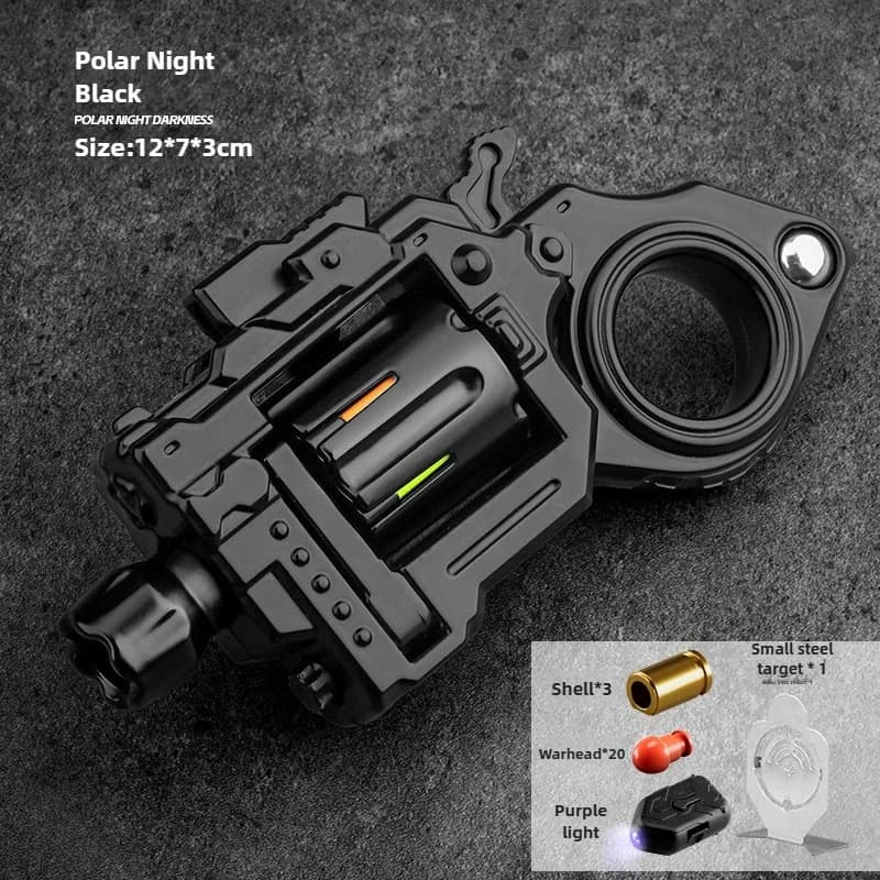 Fidget Spinner Revolver EDC en alliage, mini-pistolet jouet, pistolet à anneaux en métal de collecti