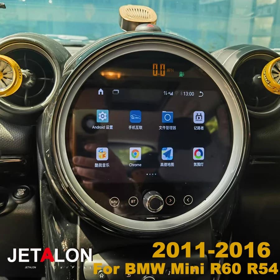 Écran autoradio Carplay pour MINI COUNTRYMAN R60 R54 MINI COOPER Android 15 Navigation GPS Radio Uni