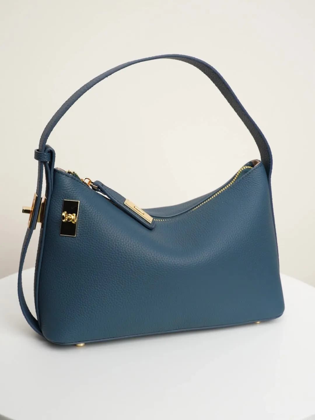 Sac à main en cuir véritable pour femmes, couleur unie, à la mode, assorti avec tout, décontracté, p