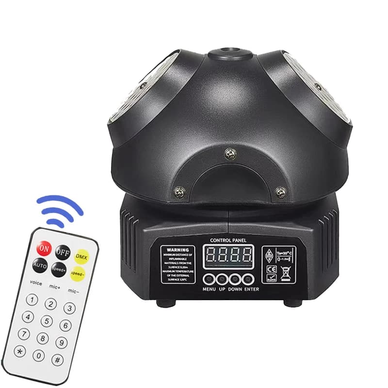 Mini DJ Disco boule lumières coloré LED faisceau Laser phares mobiles DMX512 scène lumière projecteu