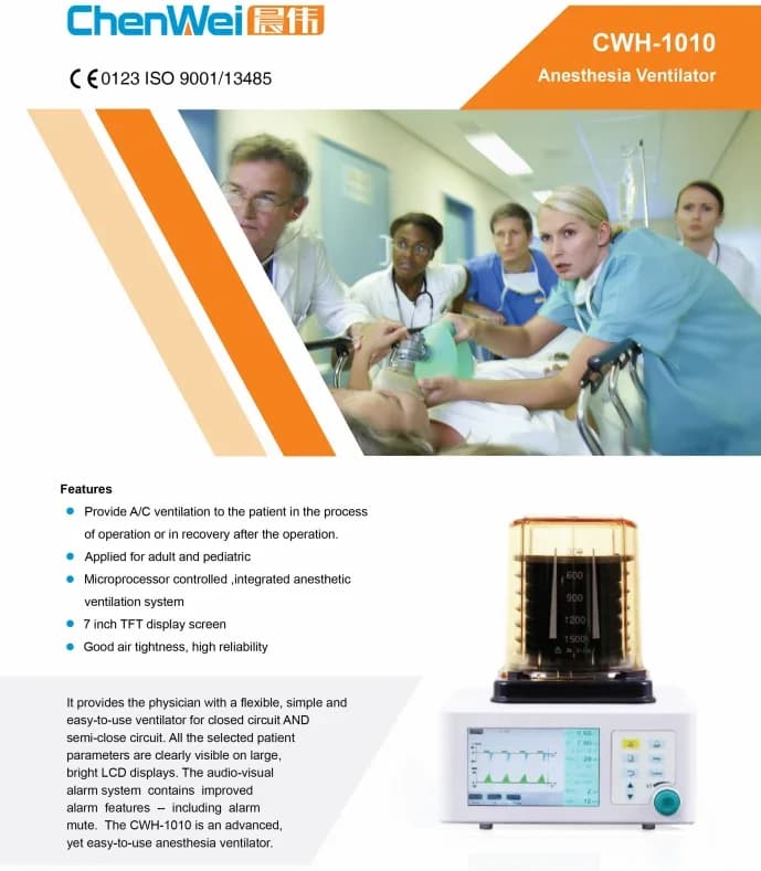Machine portative de ventilation vétérinaire d'équipement d'anesthésie