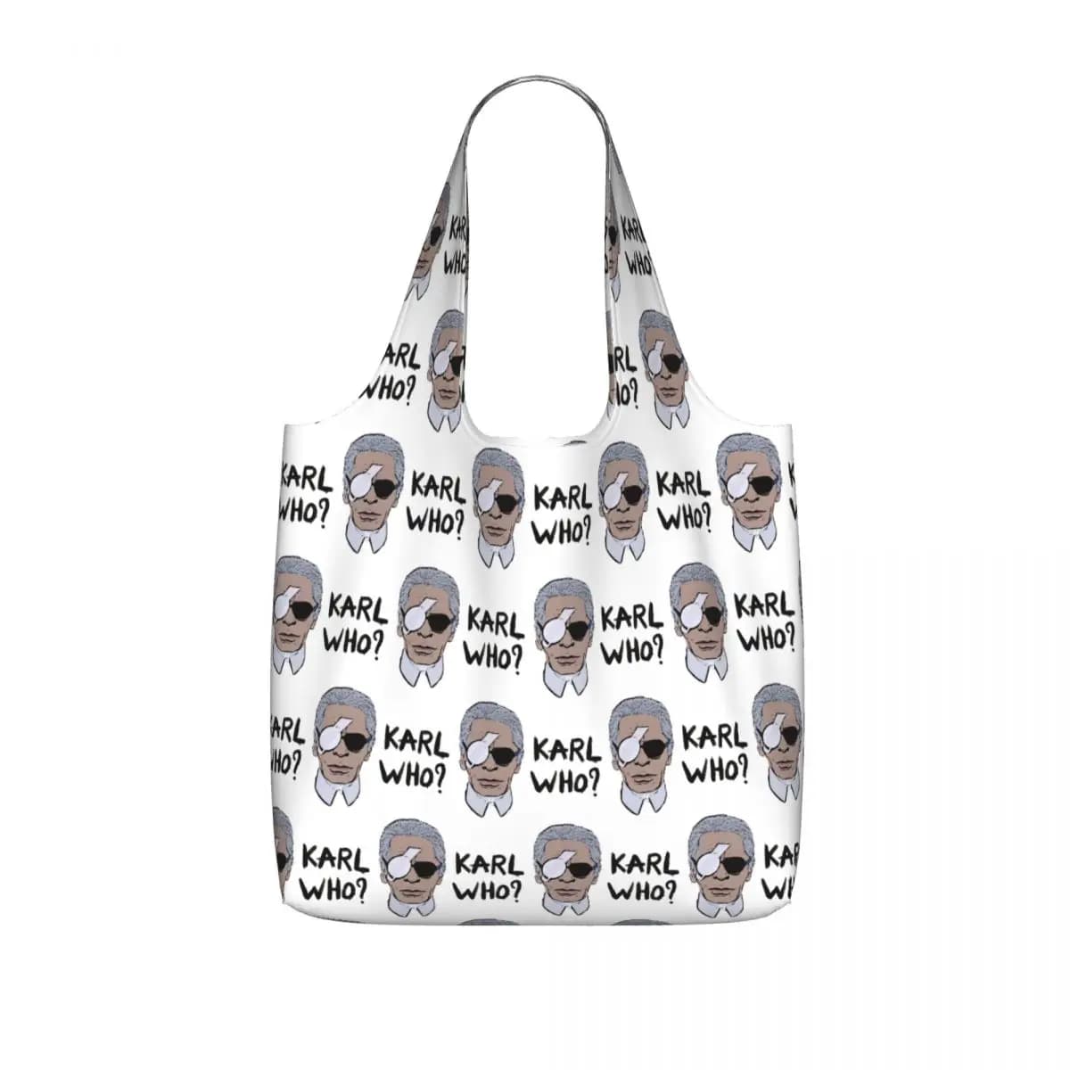 Sac fourre-tout Karl Who en toile grande capacité, sac à bandoulière, sac de courses pour femmes