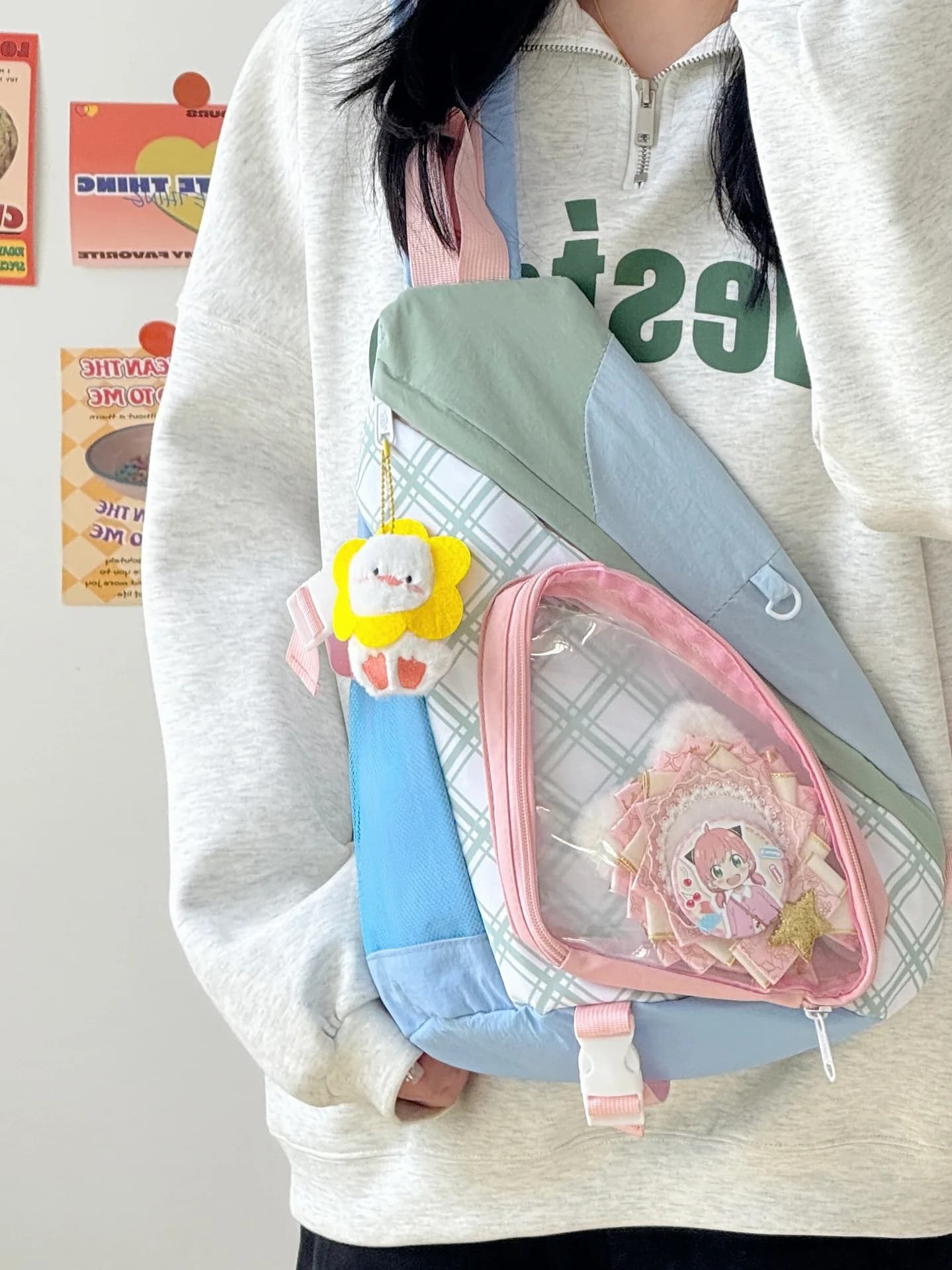 Sac de poitrine de grande valeur pour fille, Version japonaise et coréenne, mignon et doux, transfro