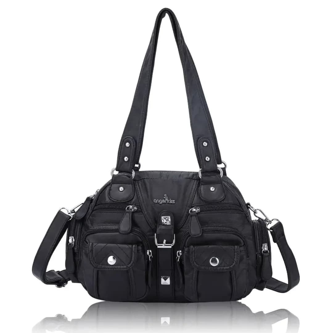 Sac à main Angel Kiss pour femme, petit sac à bandoulière en PU avec poignée supérieure, sac à bando