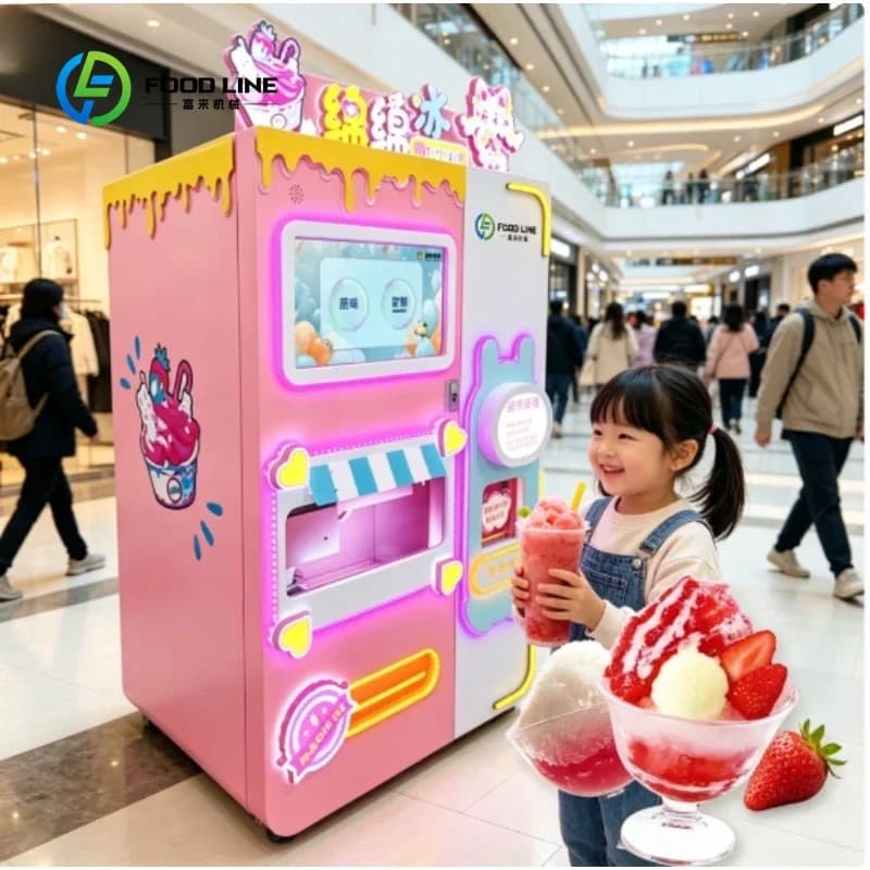 Distributeur automatique de glace et de granita sur mesure, équipement commercial automatique de fab