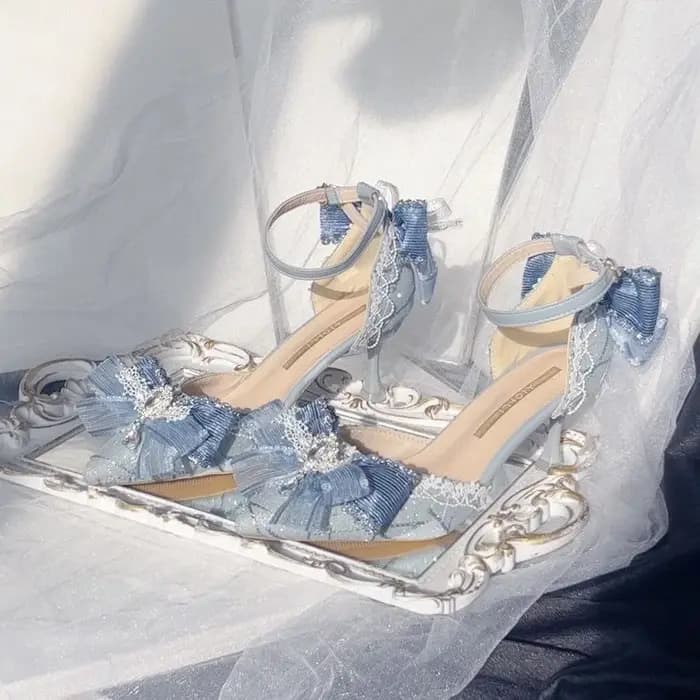 Sac à main Lolita Cosplay pour femmes, sacs à bandoulière bleus, sac de créateur, sac à bandoulière