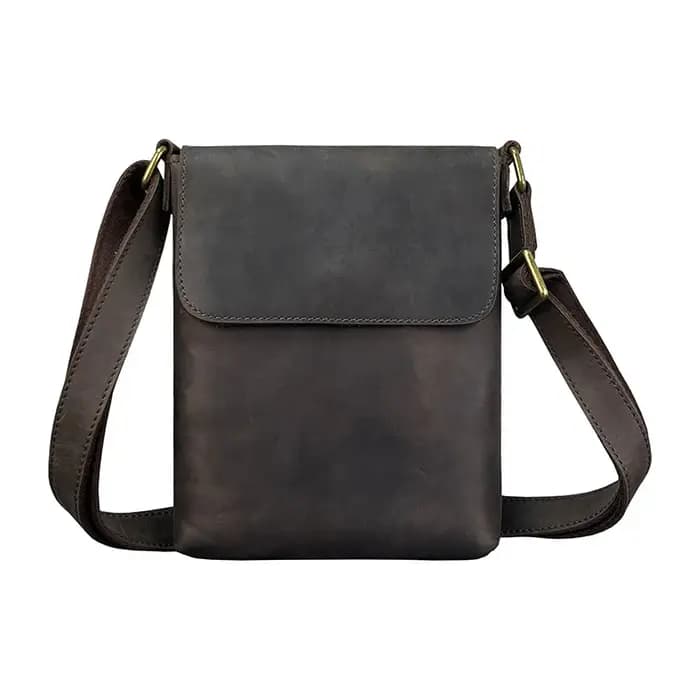 Sac à Bandoulière en Cuir de Vache pour Homme, Petit et Simple, Décontracté, Nouvelle Collection