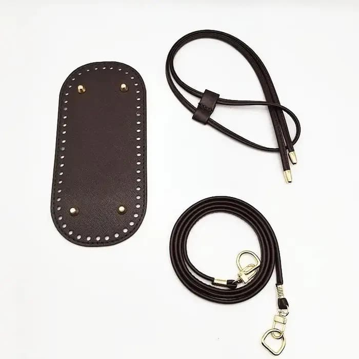 Kit de sac seau DIY – Base en cuir PU avec chaîne et sangle réglable, accessoires pour la fabricatio