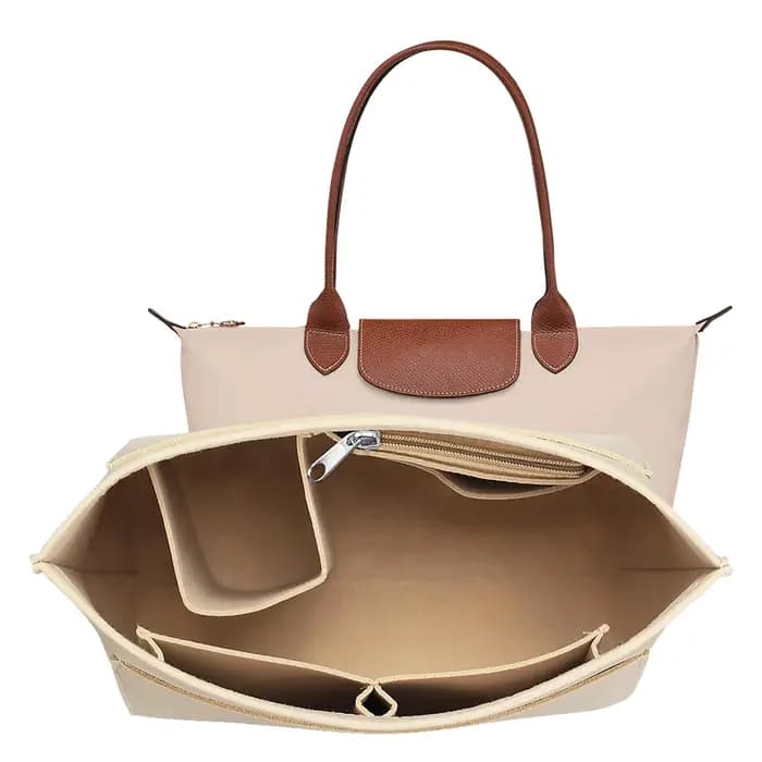 Sac d'insertion en feutre pour sac à main Longchamp, organisateur de sac en tissu feutré, support de