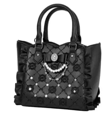 Sac à main Lolita à volants pour femme, sac à main Gem, nœud doux, sac messager initié, nouvelle col