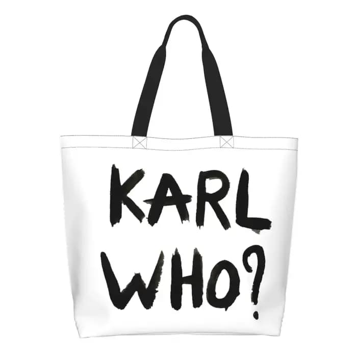 Sac fourre-tout d'épicerie personnalisé Karl Who pour femmes, sac shopper en toile, sacs à main de g
