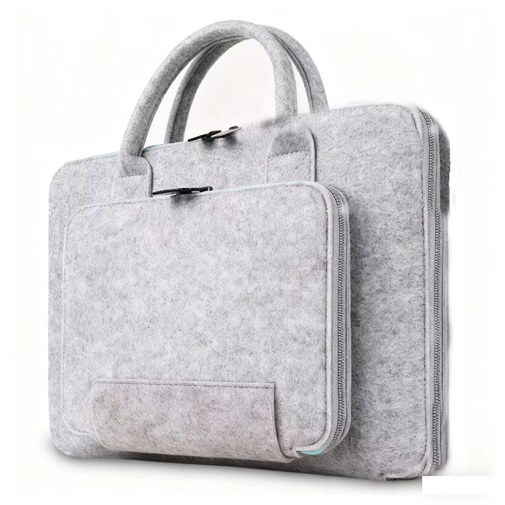 Sac en feutre sac fourre-tout en feutre sac à main multifonctionnel sac d'ordinateur à Double fermet