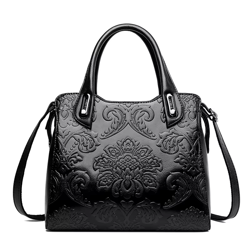Sac à Main de Luxe Vintage Embossé en Cuir PU Élégant Grande Capacité pour Femmes