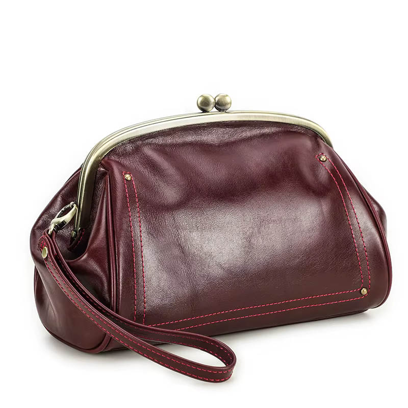 Pochette en cuir véritable pour femme, sac à main de luxe, portefeuille long, poche pour téléphone, 