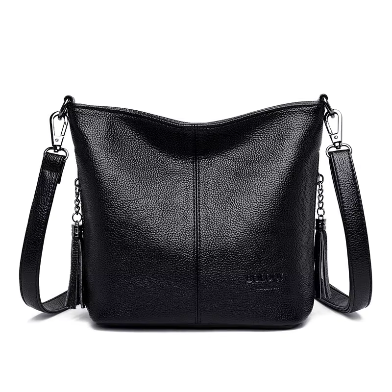 Sac à main en cuir avec pompon pour femme, sacs à bandoulière, sac à main de créateur de luxe, sacs 