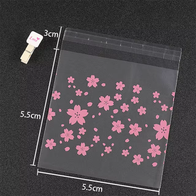Sac d'emballage cadeau en plastique, fournitures de cuisson, bonbons, strass, sans fleurs, fête de m