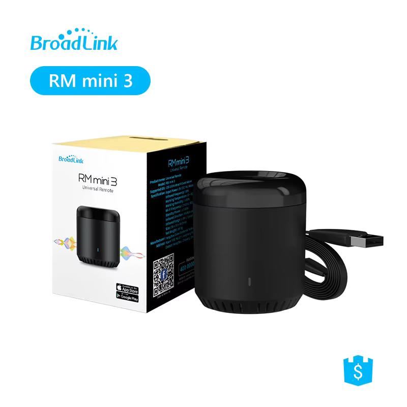 BroadLink-Télécommande universelle mini 3 Wi-Fi, télécommande infrarouge, commande vocale, solution 