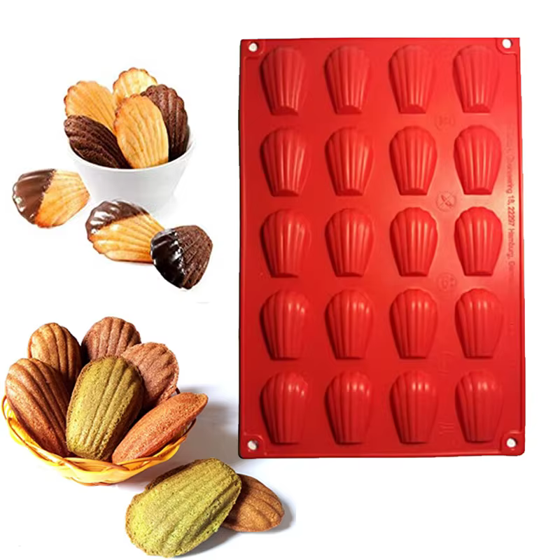 Mini plateau à Madeleine à 20 cavités, moule à gâteau en forme de coquille, poêle à biscuits, savon 