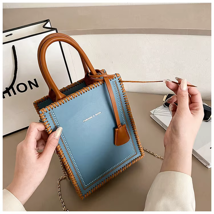 Haute qualité bricolage à la main personnaliser sac à dos tissé sac ensemble couture à la main poign