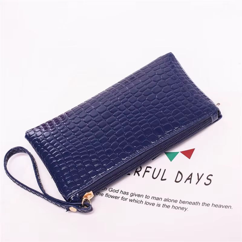Femmes portefeuilles mode dame bracelet sacs à main Long sac d'argent fermeture éclair porte-monnaie