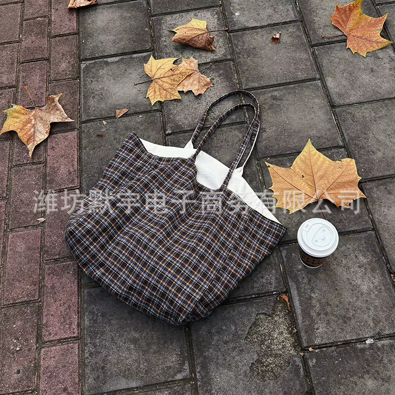 Sac fourre-tout chic en tweed pour femme, grand format, idéal pour les trajets quotidiens, style art