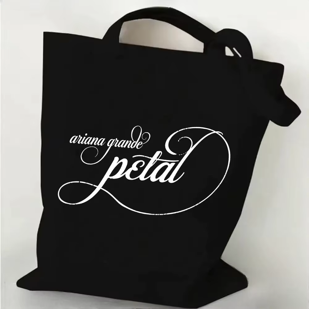 Sac de shopping Ariana Grande Petal Album pour femmes et filles, sac en toile décontracté, sac fourr