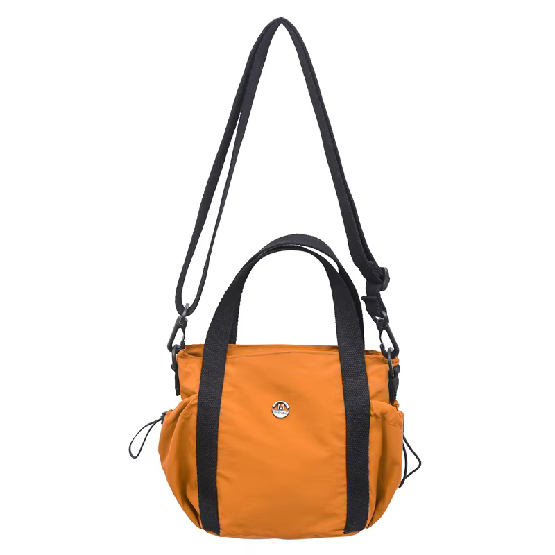 Sac seau en nylon couleur unie pour femme, sac bandoulière décontracté, sac à main pour maman, sac à
