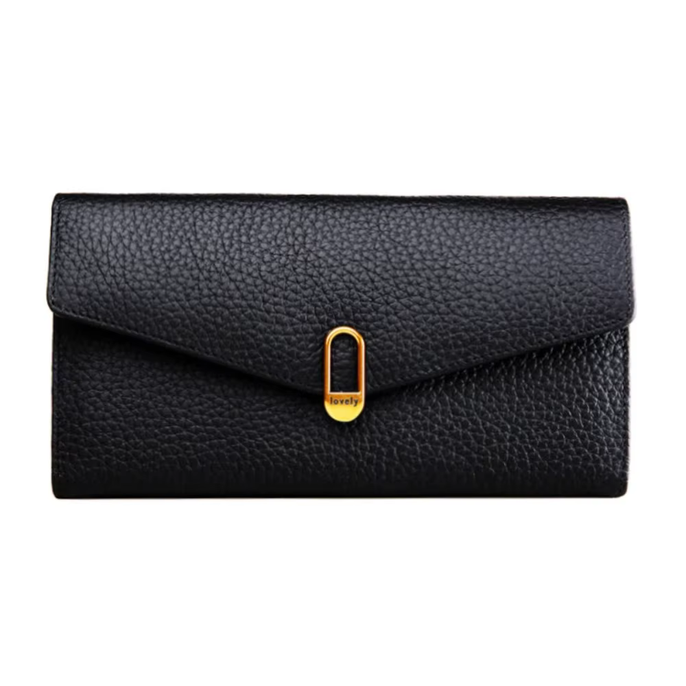 Portefeuilles longs en cuir véritable pour femmes, sacs à main de créateur de luxe, porte-cartes de 