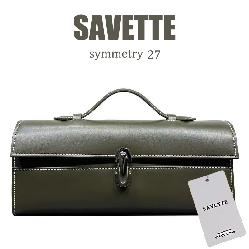Sac fourre-tout en cuir véritable SAVETTE 2026 pour femme, sac à main simple, petit sac carré, haute