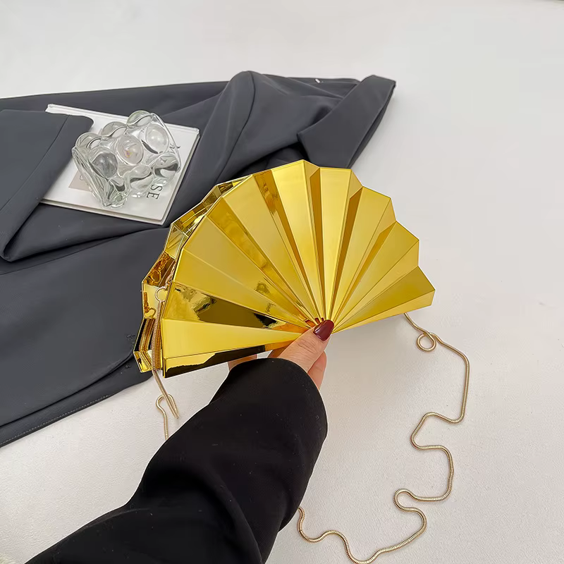 Sac de soirée doré pour femmes, sac à bandoulière de dîner, sac à main de styliste, Mini sacs à band