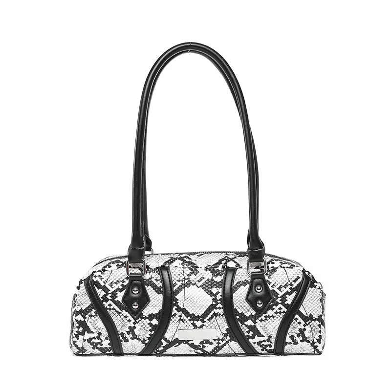 Sacs à bandoulière carrés en PU motif serpent, haute qualité, sens du luxe, personnalité populaire,