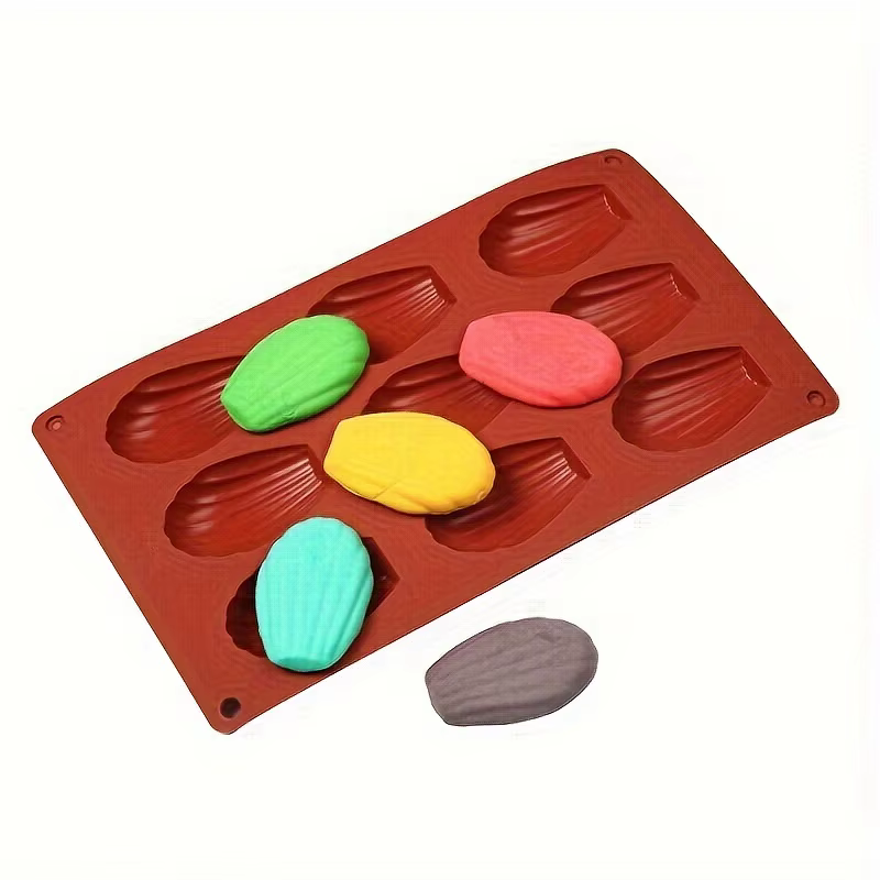 Moule à madeleines en silicone, 9 cavités, pour biscuits, gelées, puddings, gâteaux, pâtisseries, ar