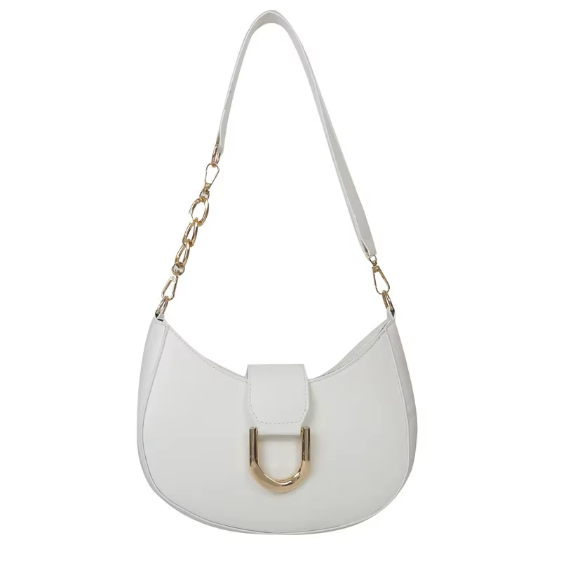 Sac à bandoulière tendance en cuir Pu pour femmes, sac à main élégant sous les bras avec fermeture à