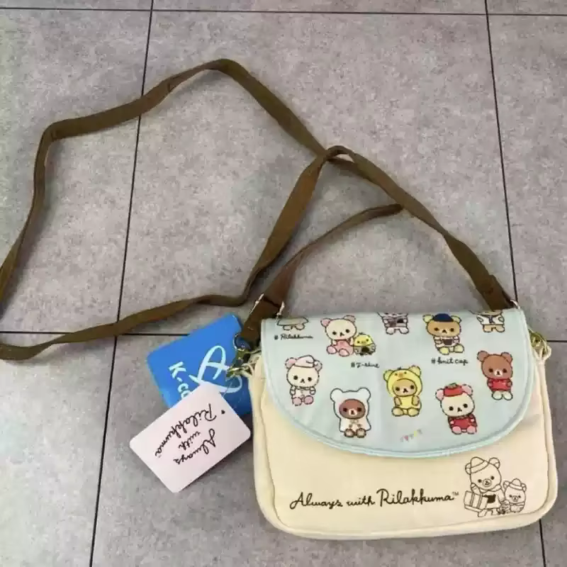 Kawaii Rilakkuma – sac à bandoulière ours décontracté, sac de rangement pour téléphone portable, jol