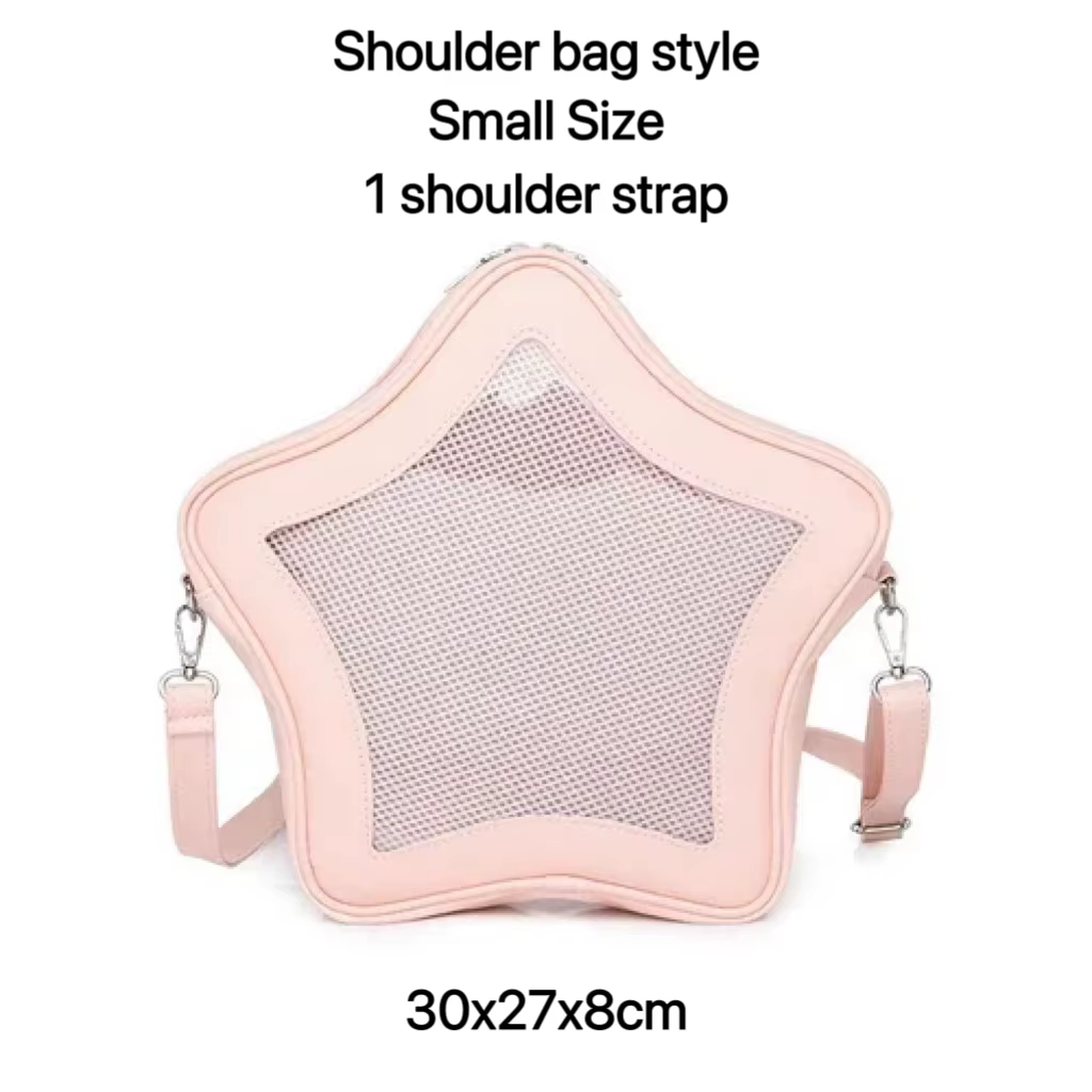 Sac à dos Ita étoile jaune pour filles, sac à dos Kawaii, sac à dos transparent, cartable de voyage 