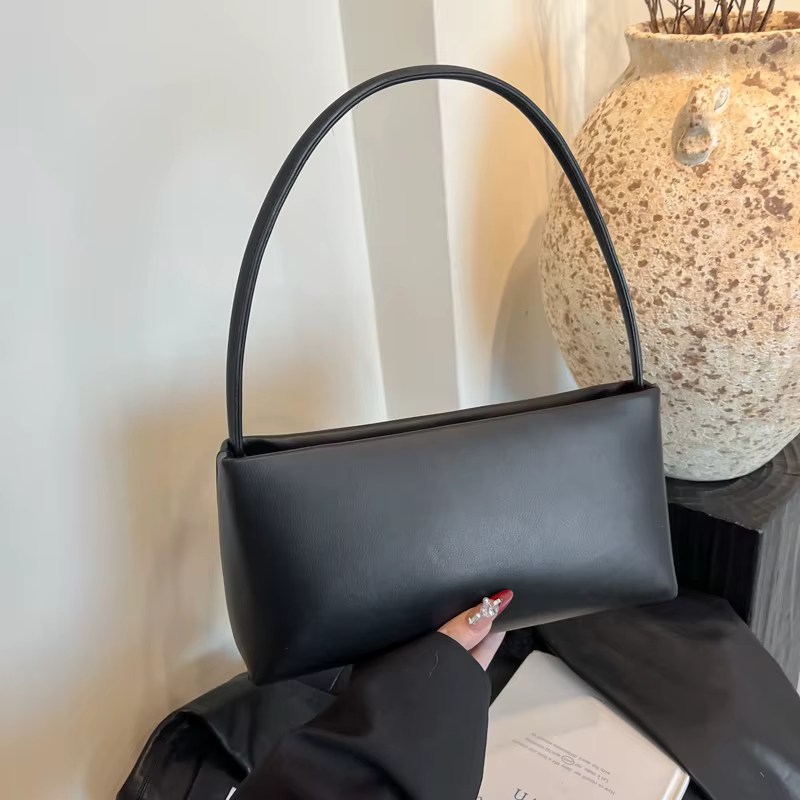 Sac bandoulière carré polyvalent HISUELY en PU, couleur unie, souple, pour femme, nouvelle collectio