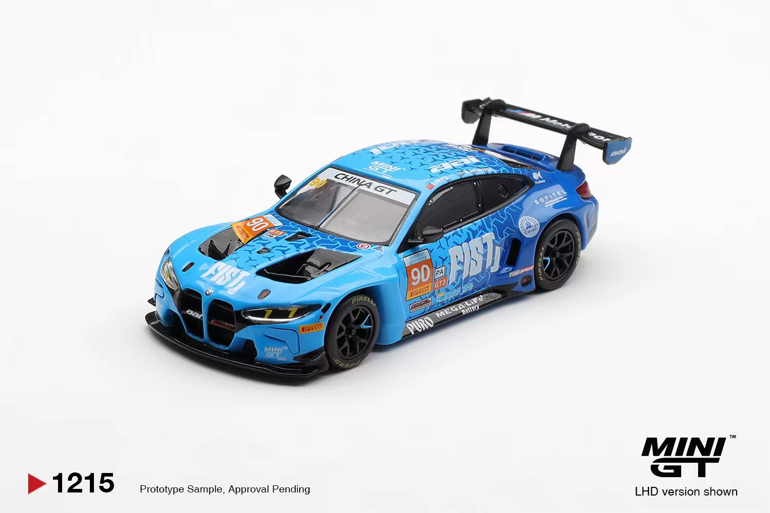 MINI GT 1:64 BMW M4 GT3 EVO # 90 GT Champion 1215 #   Modèle de voiture réaliste en alliage, jouet p