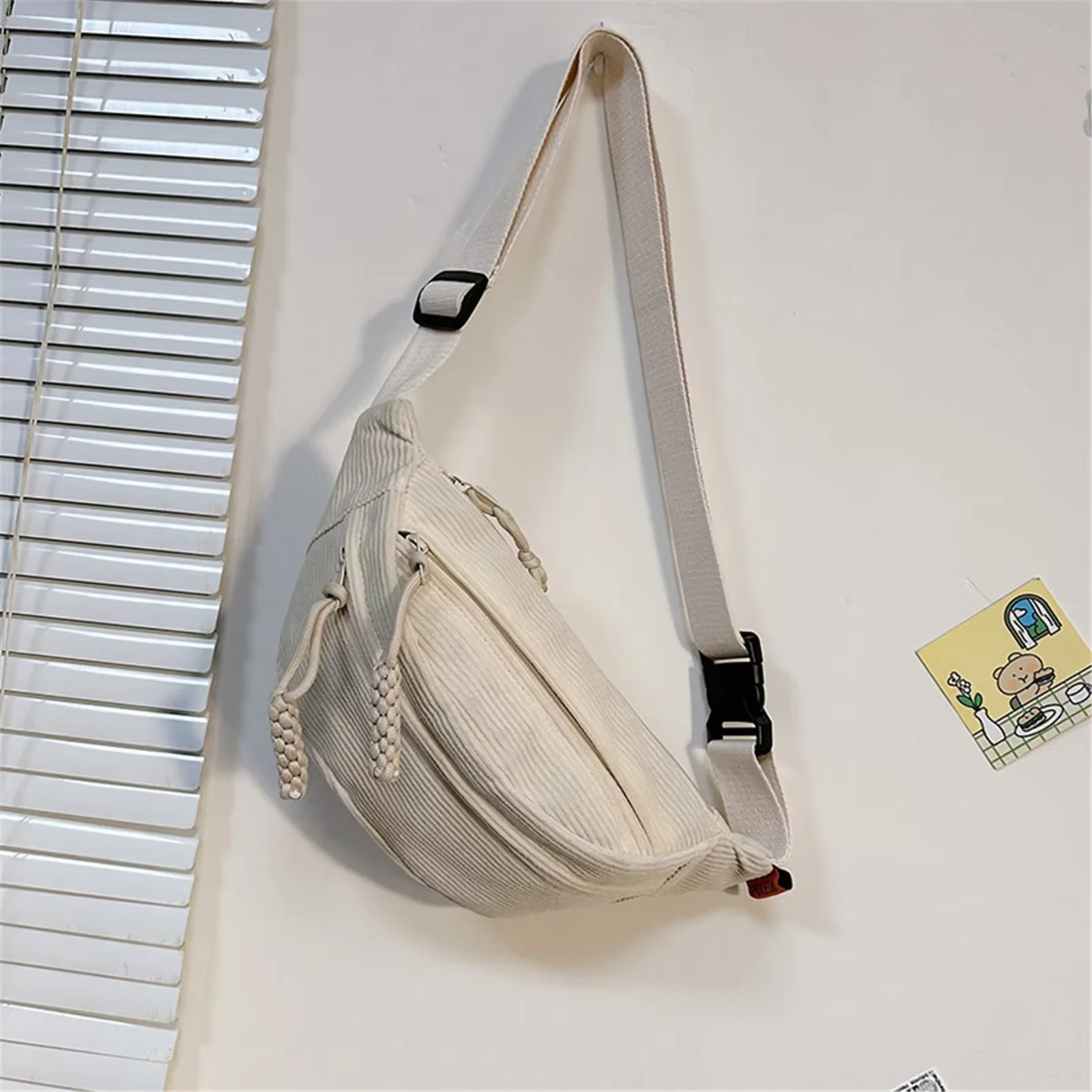 2024 mode Fanny Pack décontracté velours côtelé ceinture sacs pour femmes femme banane taille sac ha