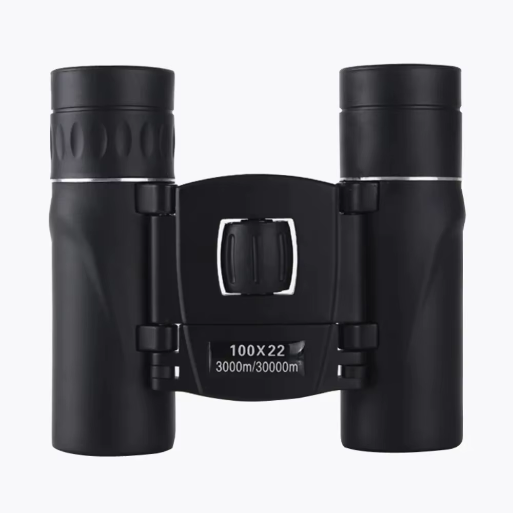 Jumelles HD Mini Portables 2026 100x22, Portée 30000m, Pliables, Optique Bak4 FMC pour la Chasse, le