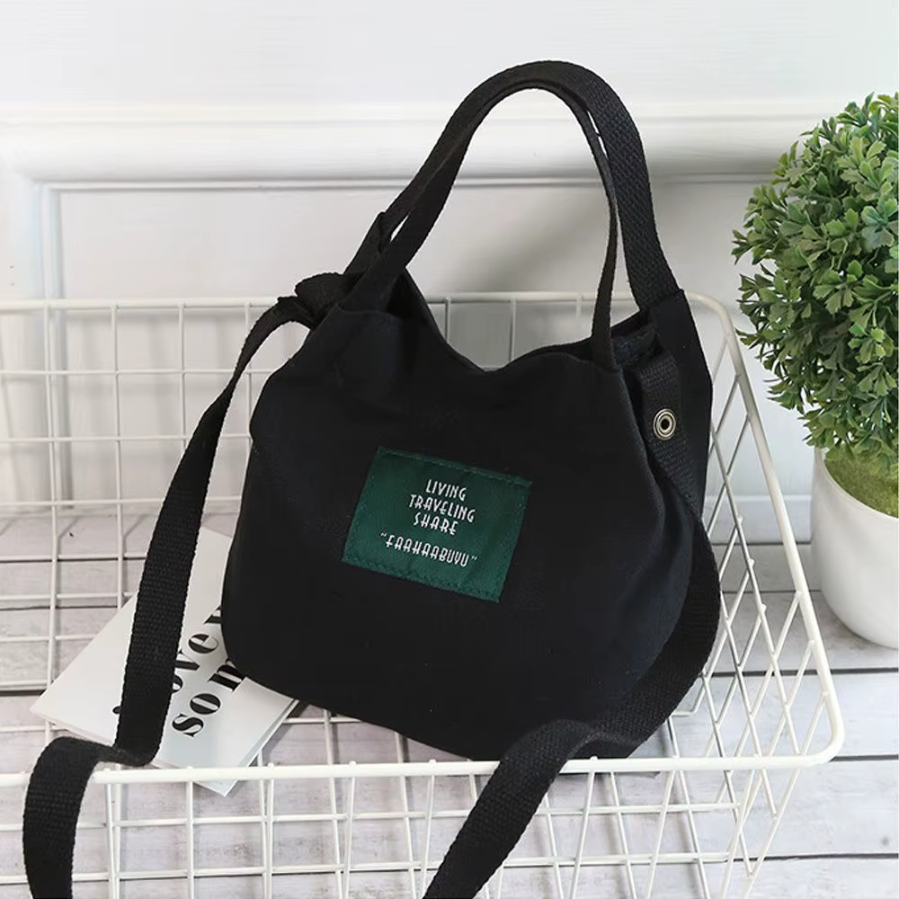 Sacs à main en toile décontractés pour femmes, sacs initiés par des lettres, sac à bandoulière, sac